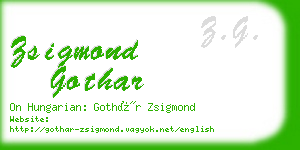 zsigmond gothar business card